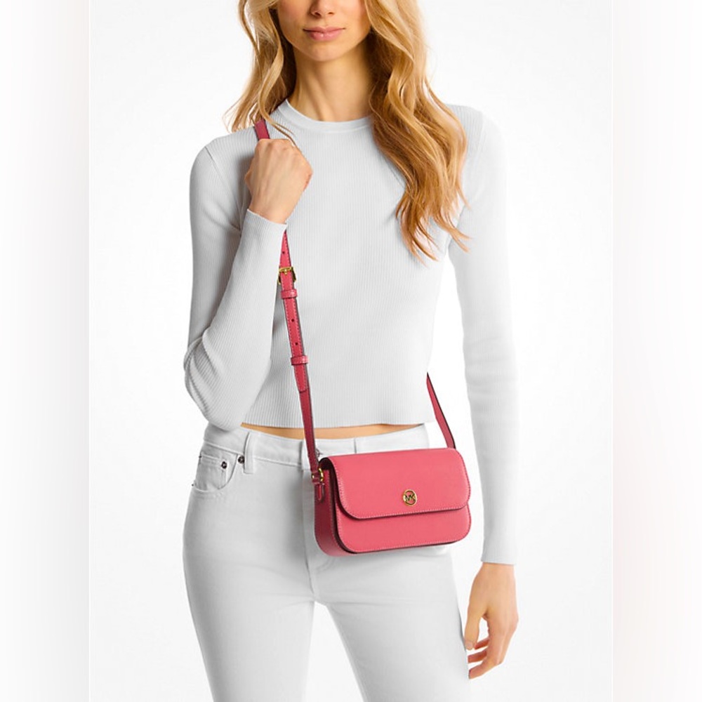 Michael Kors Jet Set Travel Small Pebbled Leather Crossbody Bag NWT
